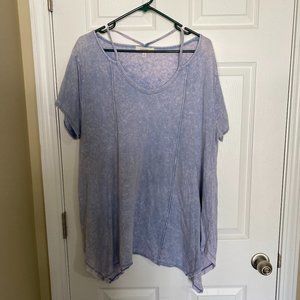 Blue Bohemian Flowy Shirt